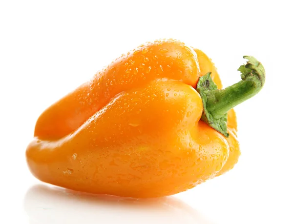 Gele paprika, geïsoleerd op wit — Stockfoto