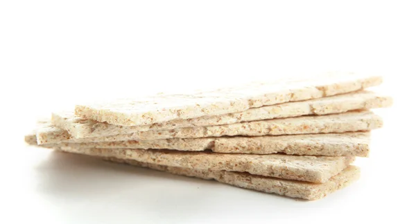 Смачний хрусткий хліб, ізольований на білому — стокове фото