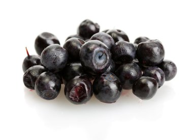 blueberris üzerinde beyaz izole