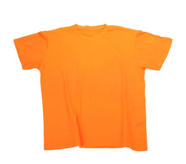 T-shirt arancione isolata su bianco — Foto Stock