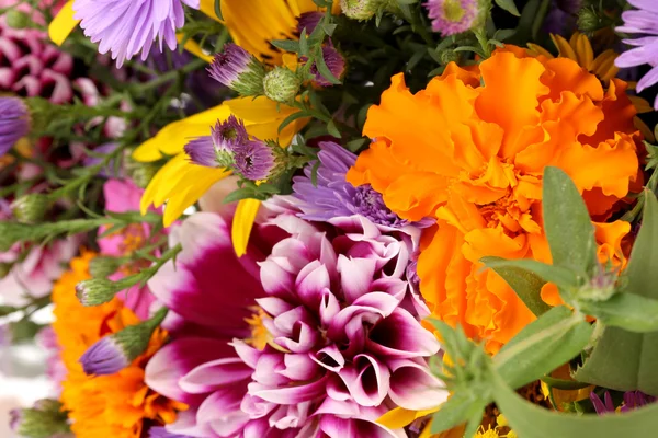 Красивый букет ярких цветов крупным планом — стоковое фото