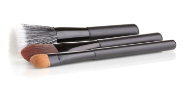 kozmetik fırçalar üzerinde beyaz izole