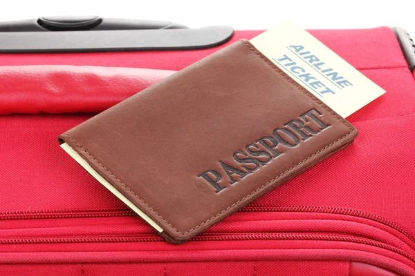 パスポートと余ったクローズ アップの航空券 — ストック写真