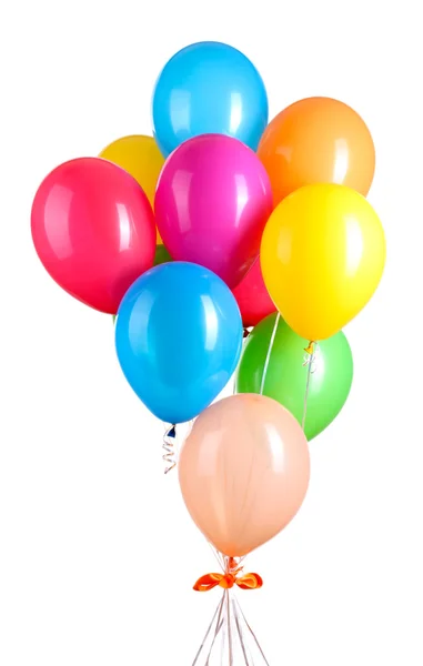 Colorful balloons isolated on white — Stock Photo, Image