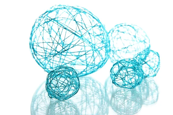 Beautiful decorative balls, isolated on white — Stock Photo, Image