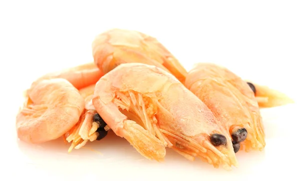 Boiled shrimps isolated on white — Stock Photo, Image