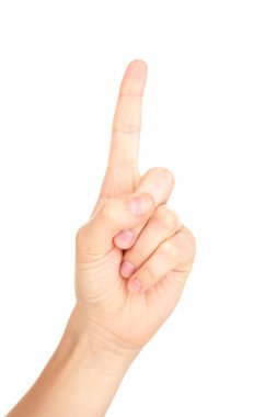 el beyaz izole işareti yapmak