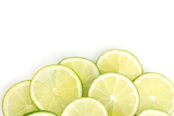 Lime close up isolated on white — Stock Photo, Image