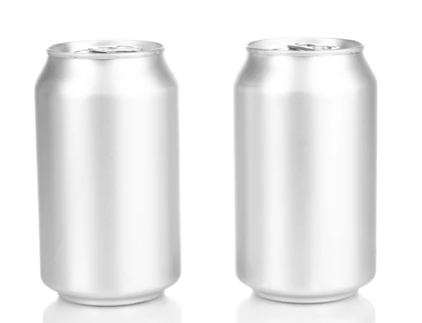 Aluminum cans isolated on white — Stock Photo, Image