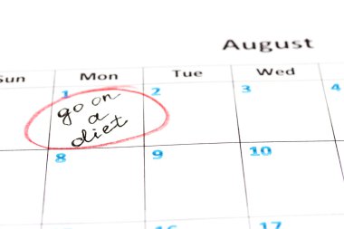 Takvim, notlar yakın çekim