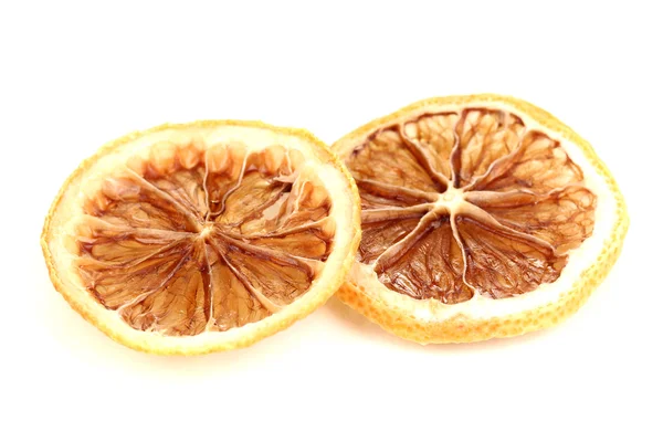 Limão seco isolado em branco — Fotografia de Stock