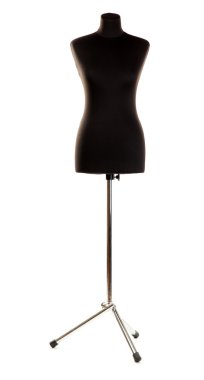 boş siyah manken üzerinde beyaz izole