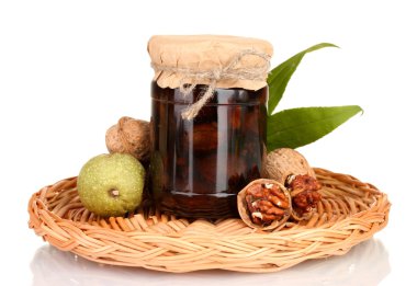 hasır mat ceviz reçeli-kavanoz