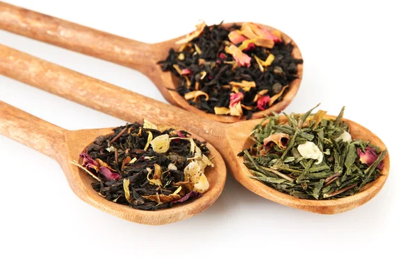 Kanál, elszigetelt fehér száraz tea választék — Stock Fotó