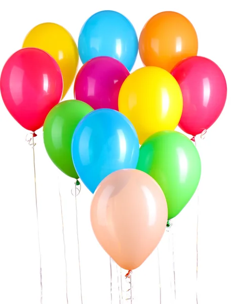 Colorful balloons isolated on white — Stock Photo, Image