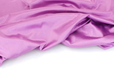 Mor ipek izole üzerinde beyaz asmak