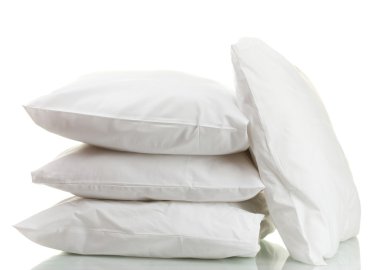 yastıklar üzerinde beyaz izole