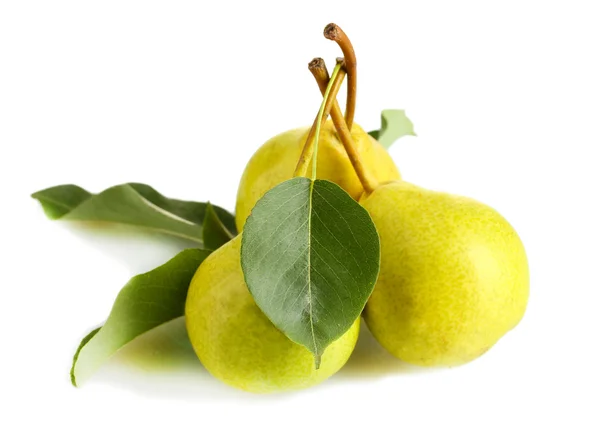 Juicy flavorful pears isolated on white — Stock Photo, Image