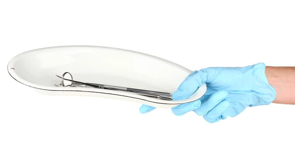 Mão de médico isolado em branco — Fotografia de Stock