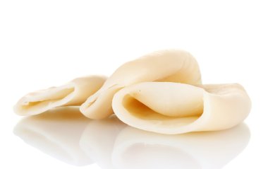 haşlanmış mürekkep üzerinde beyaz izole