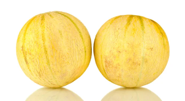 Süße Melonen isoliert auf weißem Hintergrund — Stockfoto