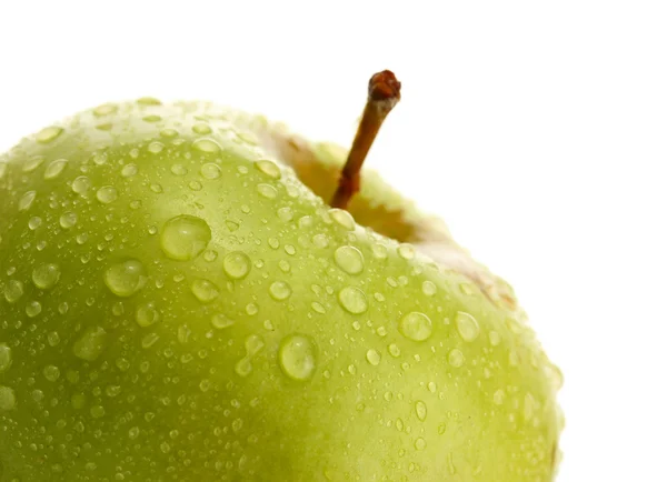 Ripe green apple isolated on white — Stock Photo, Image