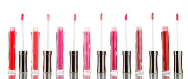 Belos gloss labial, isolado em branco — Fotografia de Stock