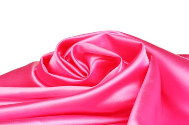 pembe ipek izole üzerinde beyaz asmak