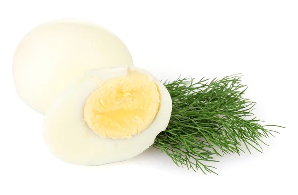 Boiled egg isolated on white — Stock Photo, Image