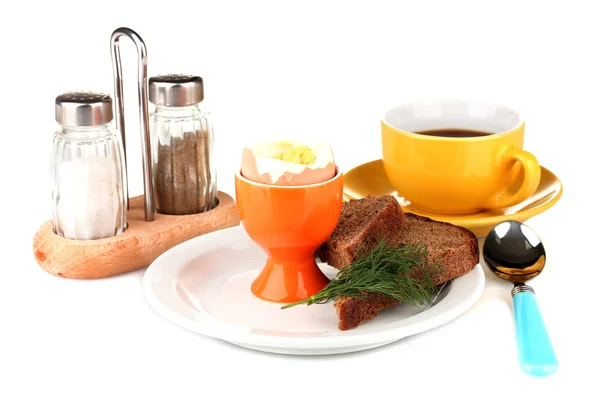 Light Breakfast isolated on white — Stock Photo, Image