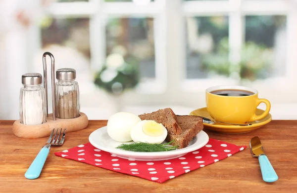 Breakfast in cafe — Stock Photo, Image