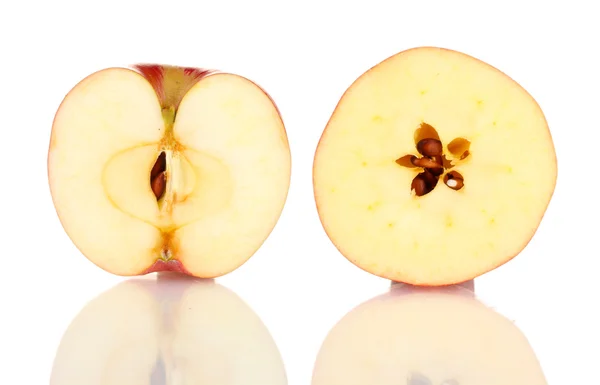 Dilimlenmiş meyve üzerinde beyaz izole — Stok fotoğraf