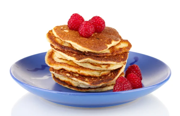 Delicious sweet pancakes isolated on white — Stock Photo, Image