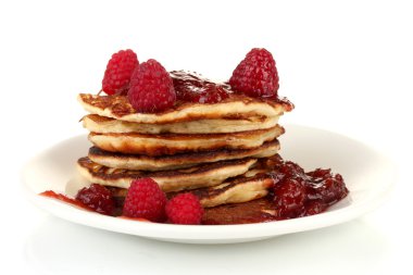 beyaz izole lezzetli tatlı krep