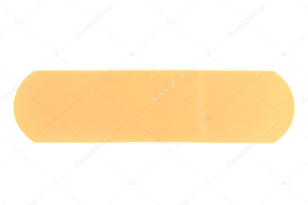 Medical patch isolated on white