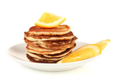 beyaz izole lezzetli tatlı krep