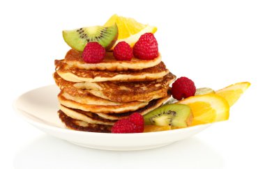 beyaz izole lezzetli tatlı krep