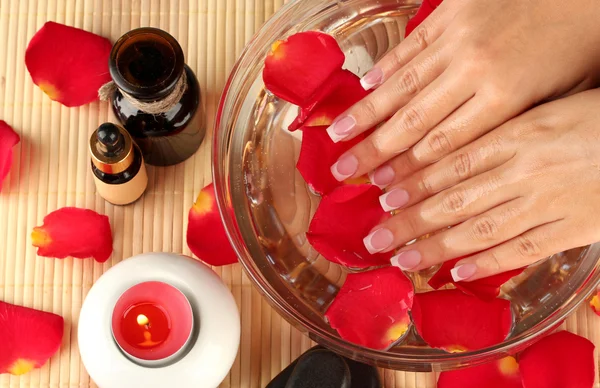 Spa treatments for female hands, close-up — Stock Photo, Image