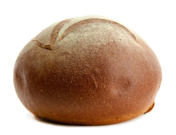 Pâine de secară gustoasă, izolată pe alb — Fotografie, imagine de stoc