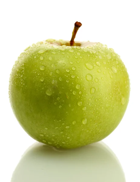 Ripe green apple isolated on white — Stock Photo, Image