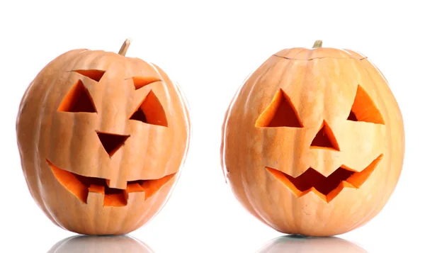Halloween pumpkins, üzerinde beyaz izole — Stok fotoğraf
