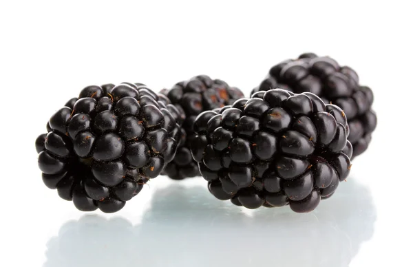 Beautiful blackberries isolated on white — Stock Photo, Image