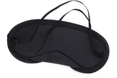 uyku maskesi üzerine beyaz izole