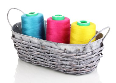 Sepette Beyaz izole parlak konu