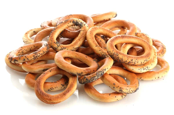 Rosquillas sabrosas, aisladas en blanco —  Fotos de Stock