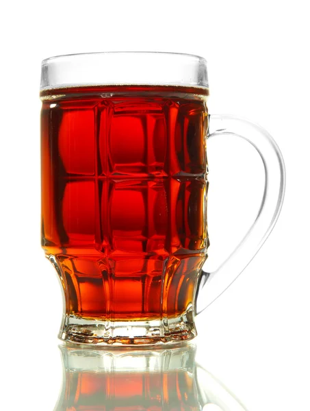 Tankard dari kvass, terisolasi pada putih — Stok Foto