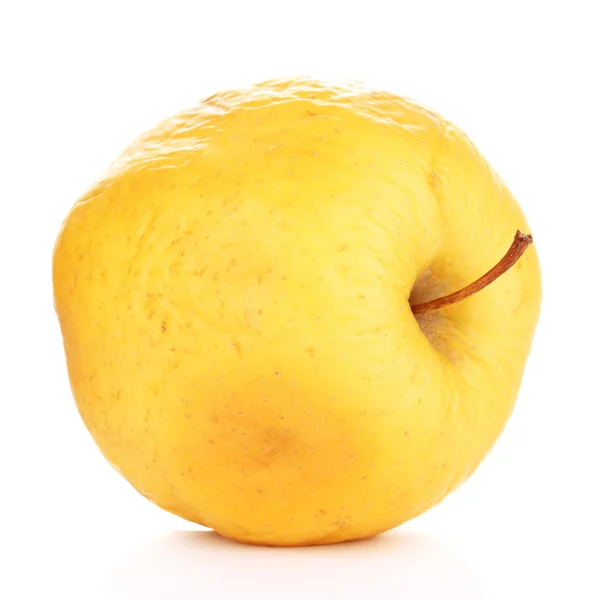 Gele apple als probleem huid concept geïsoleerd op wit — Stockfoto