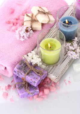 beyaz izole güzel spa ayarı