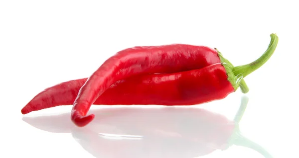 红辣椒，孤立在白色 — 图库照片