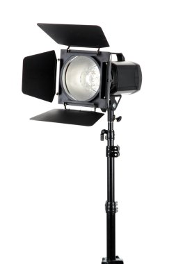 Stüdyo aydınlatma beyaz arka plan yakın çekim